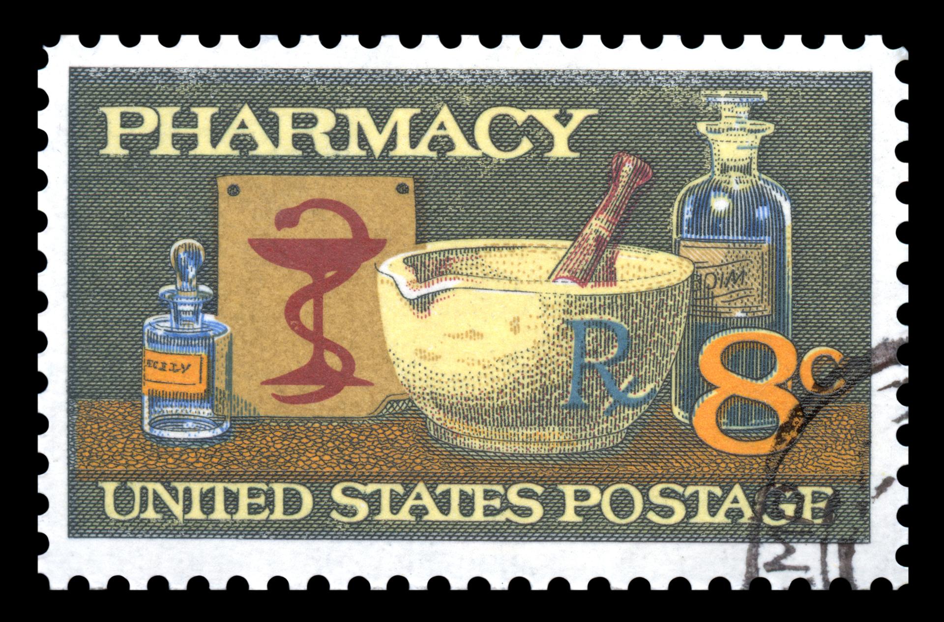 USA Postage Stamp Pharmacy